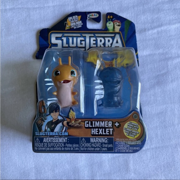 Slugterra Glimmer + Hexlet Toy Set - Orange and Blue Super Rare - Picture 1 of 7